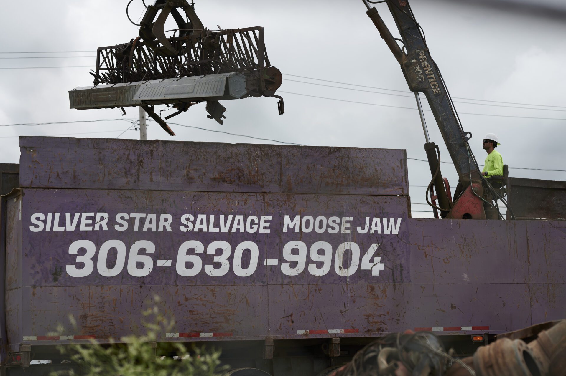 Crane loading scrap at Silver Star