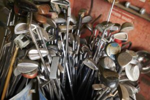 golf clubs in a box